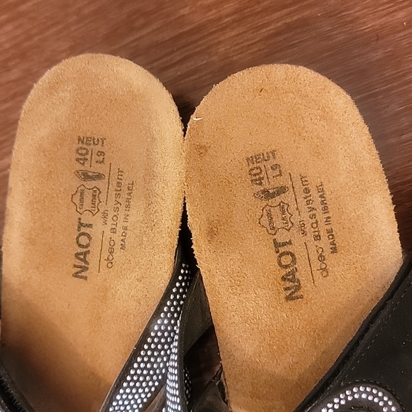 Naot Black and Silver Sandals - Picture 8 of 9